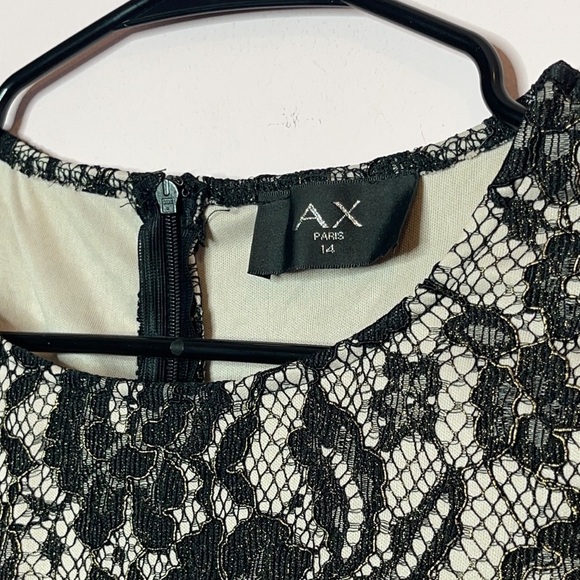 ❤️ 🆕 AX PARIS VINTAGE Party Dress black fishnet flowers NWOT - Picture 5 of 10